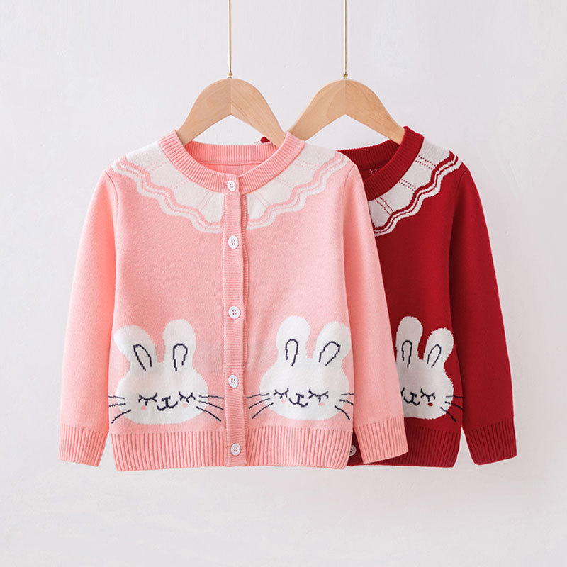 European and American cartoon girl's sweater