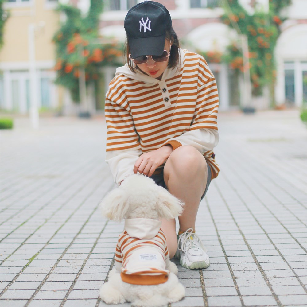 Striped Hoodie for Pets and Human