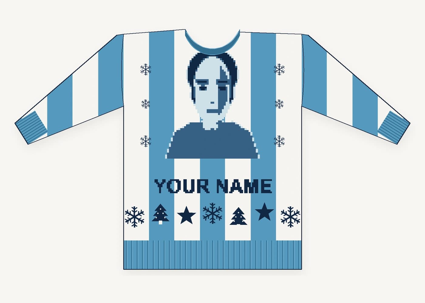Custom Portrait Knit Christmas Jumper