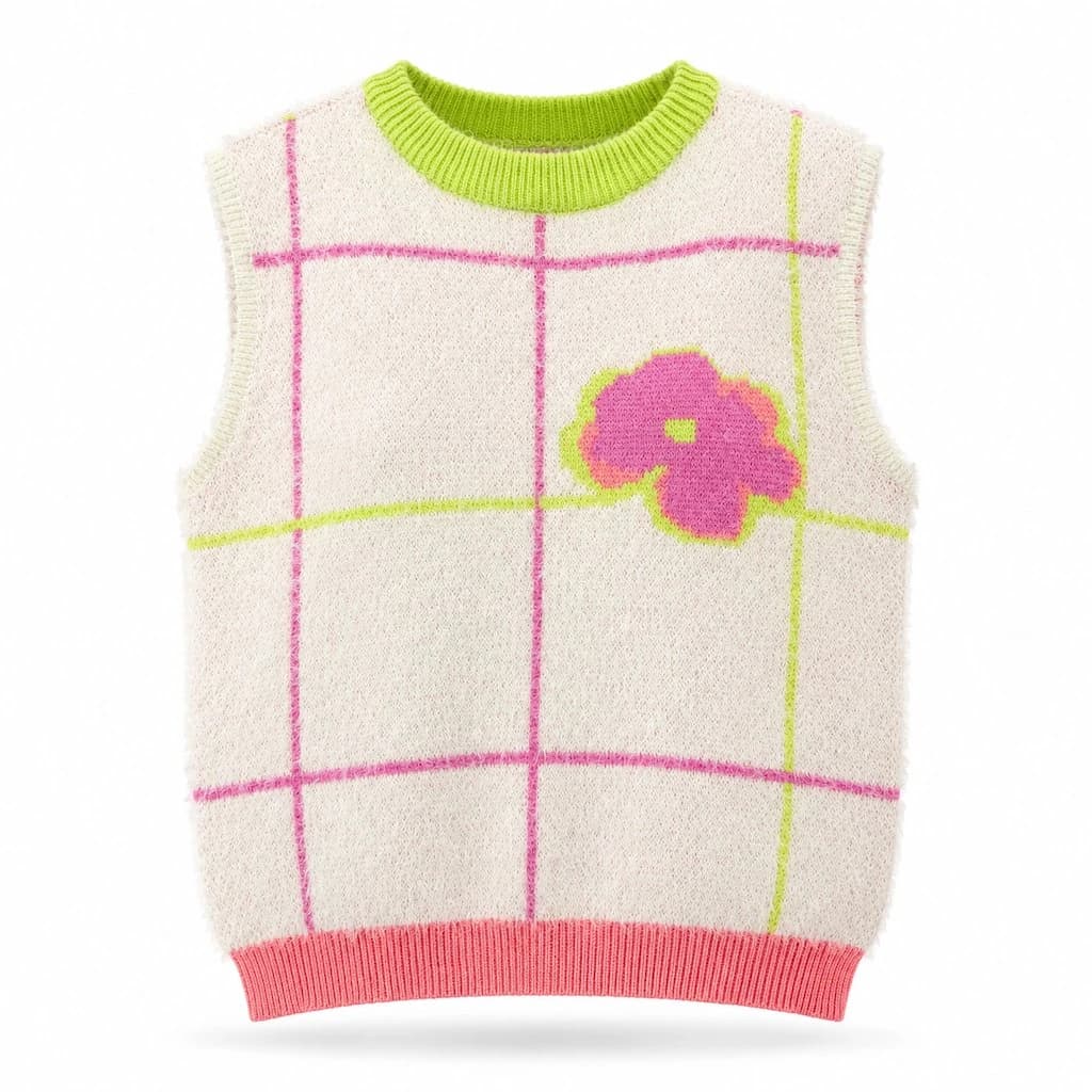 Dancing Yarn Jacquard Sweater Vest