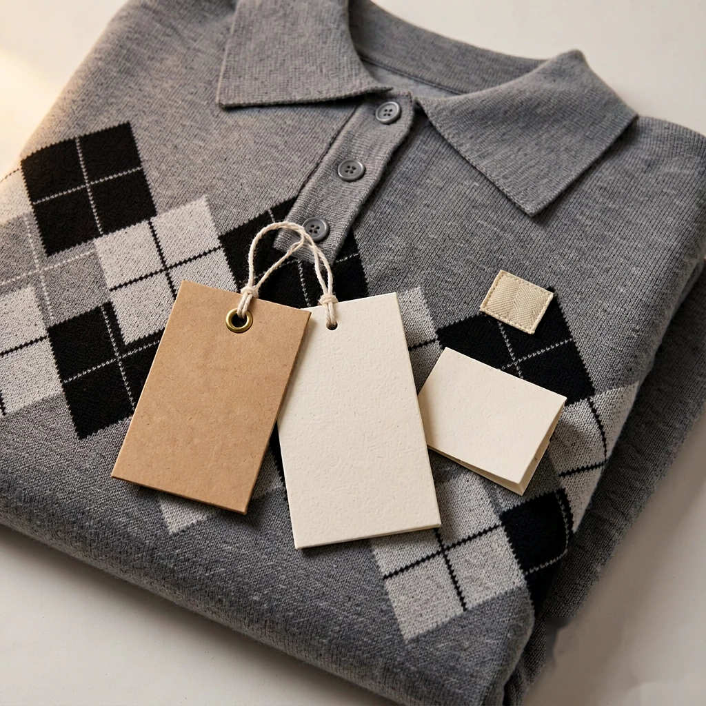 Custom Argyle Jacquard Polo Sweater view 5