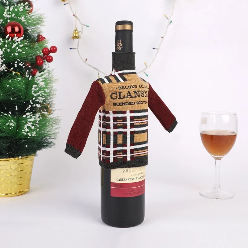 Custom Knitted Wine Bottle Sweater with Sleeves view 4