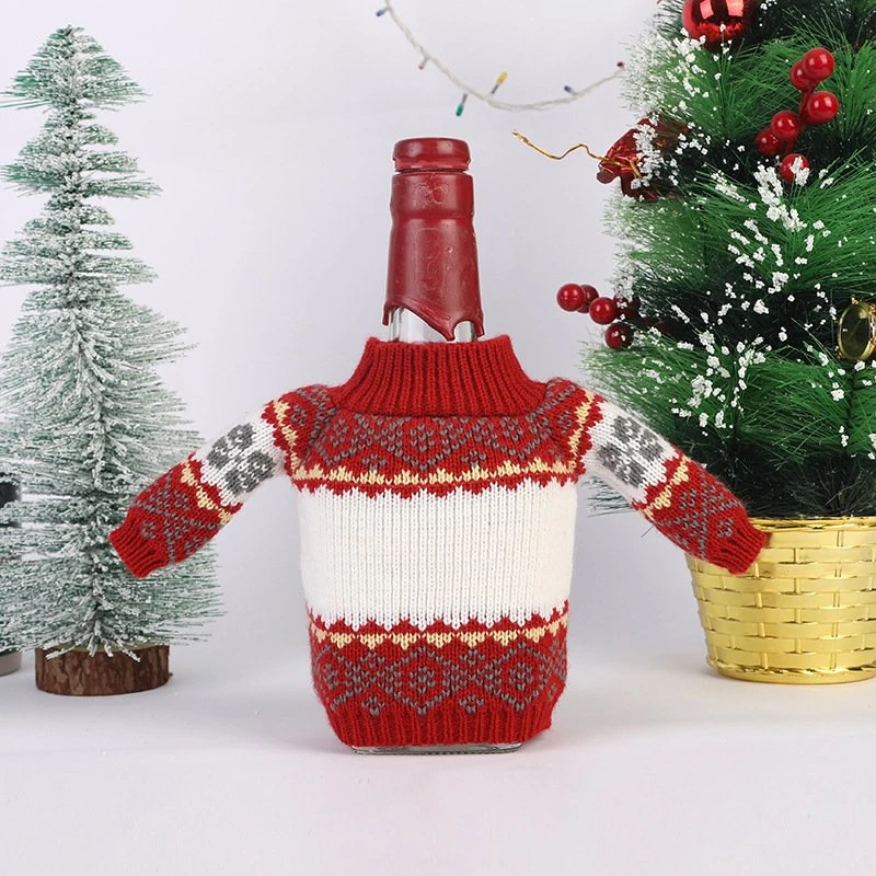 Custom Knitted Wine Bottle Sweater with Sleeves view 5