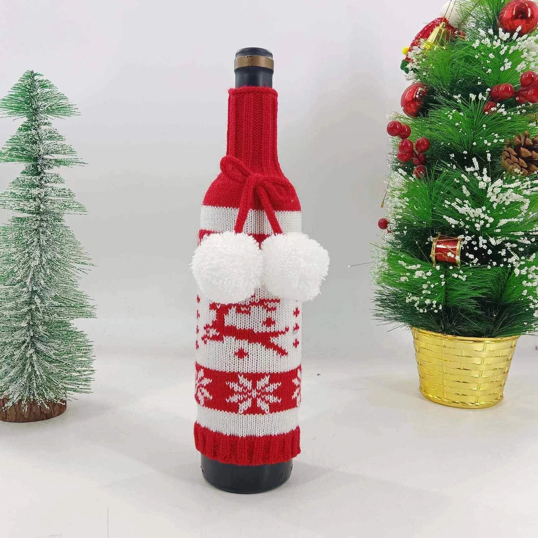 Custom Knitted Wine Bottle Sweater with Sleeves view 6