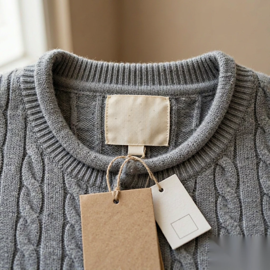 Custom Cable Knit Henley Sweater view 5