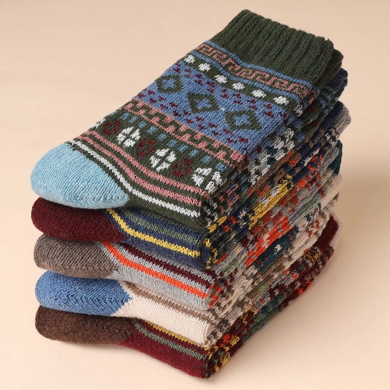 Custom Chunky Knit Jacquard Socks