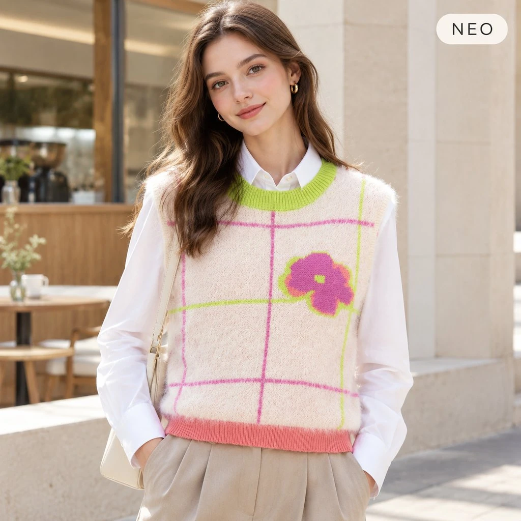 Dancing Yarn Jacquard Sweater Vest view 2