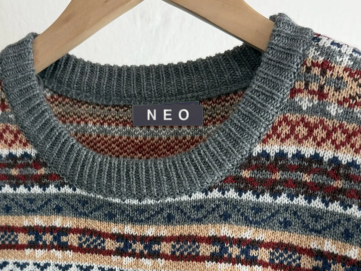 Custom Fair Isle Jacquard Knit Sweater view 2