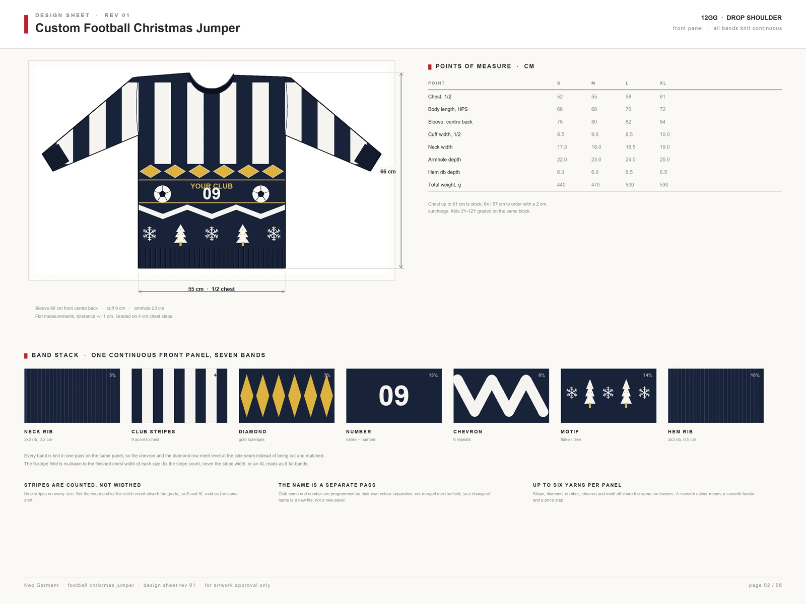 Custom Football Christmas Jumper view 2