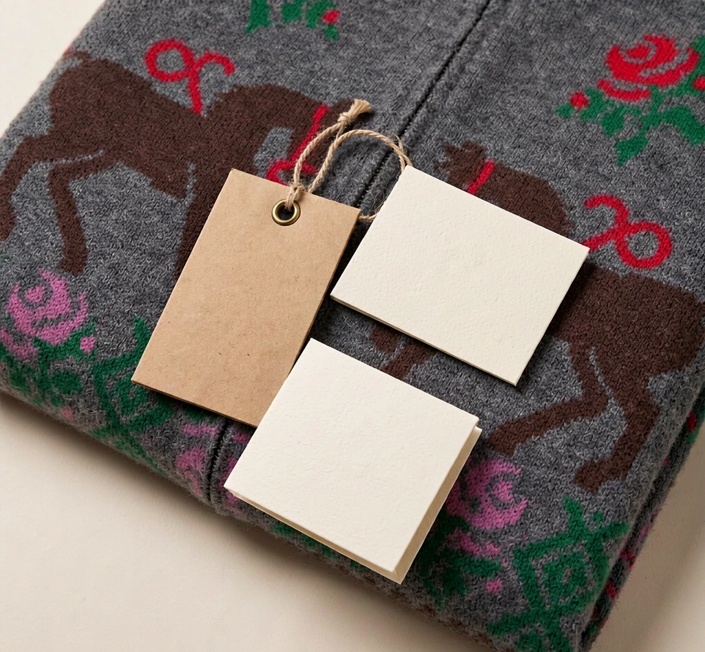 Custom Horse & Rose Jacquard Zip Cardigan view 5