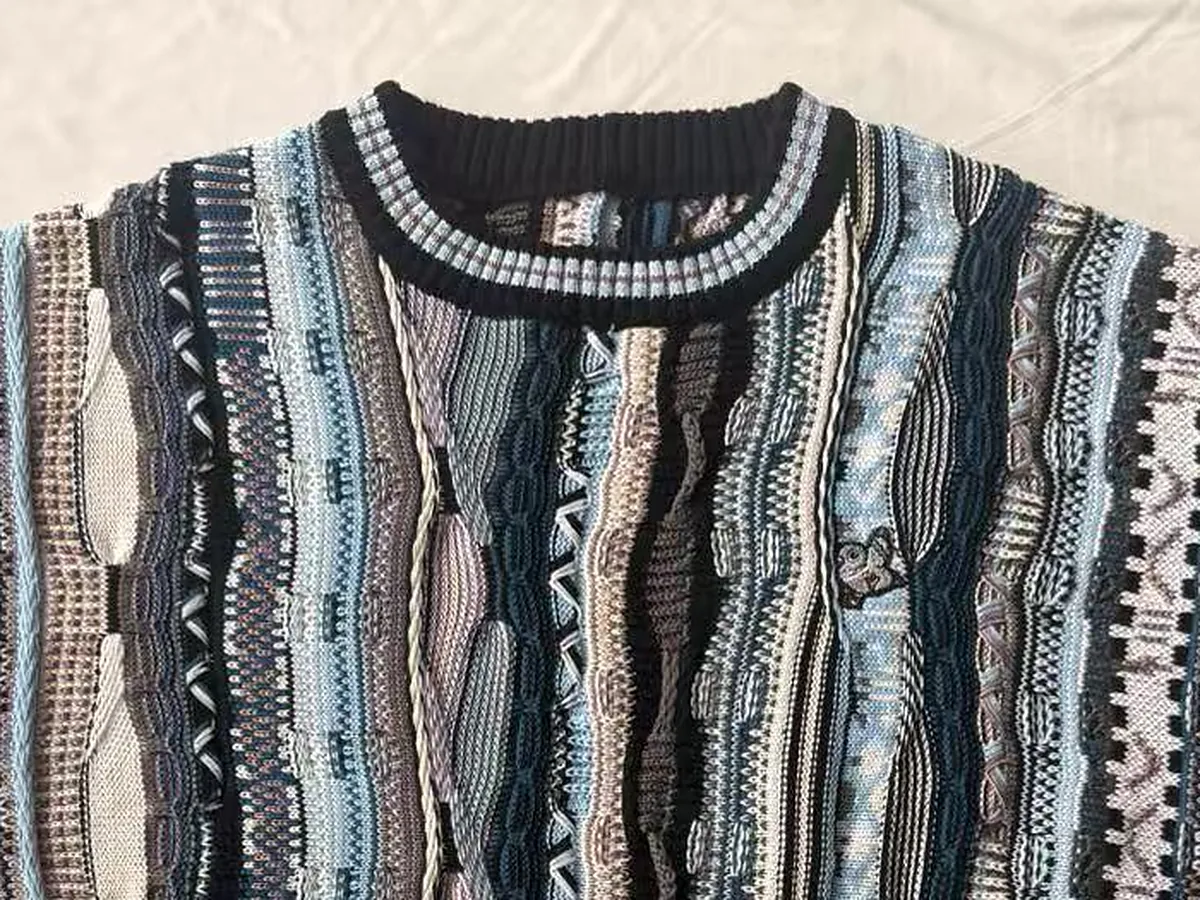 Custom Intarsia Cable Knit Sweater view 2