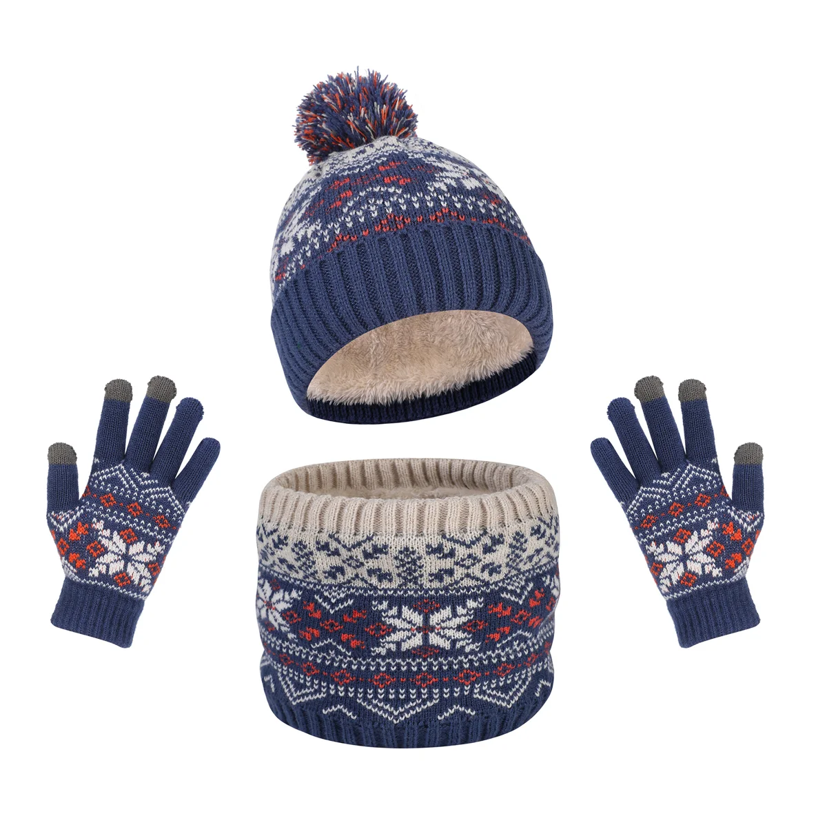 Custom Kids' Knit Hat, Neck Warmer & Glove Set