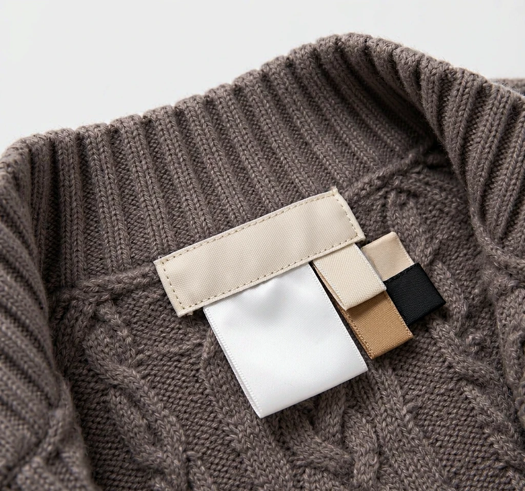 Custom Mock Neck Cable Zip Cardigan view 6