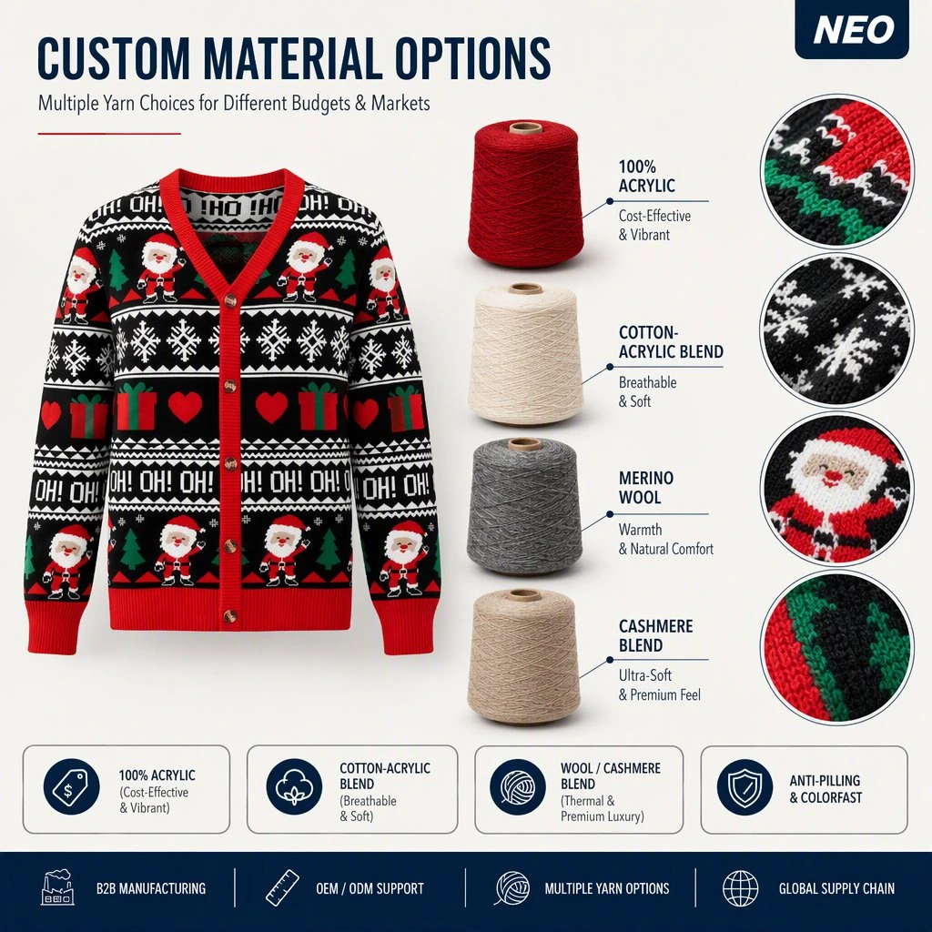 Custom Santa Christmas Cardigan view 3