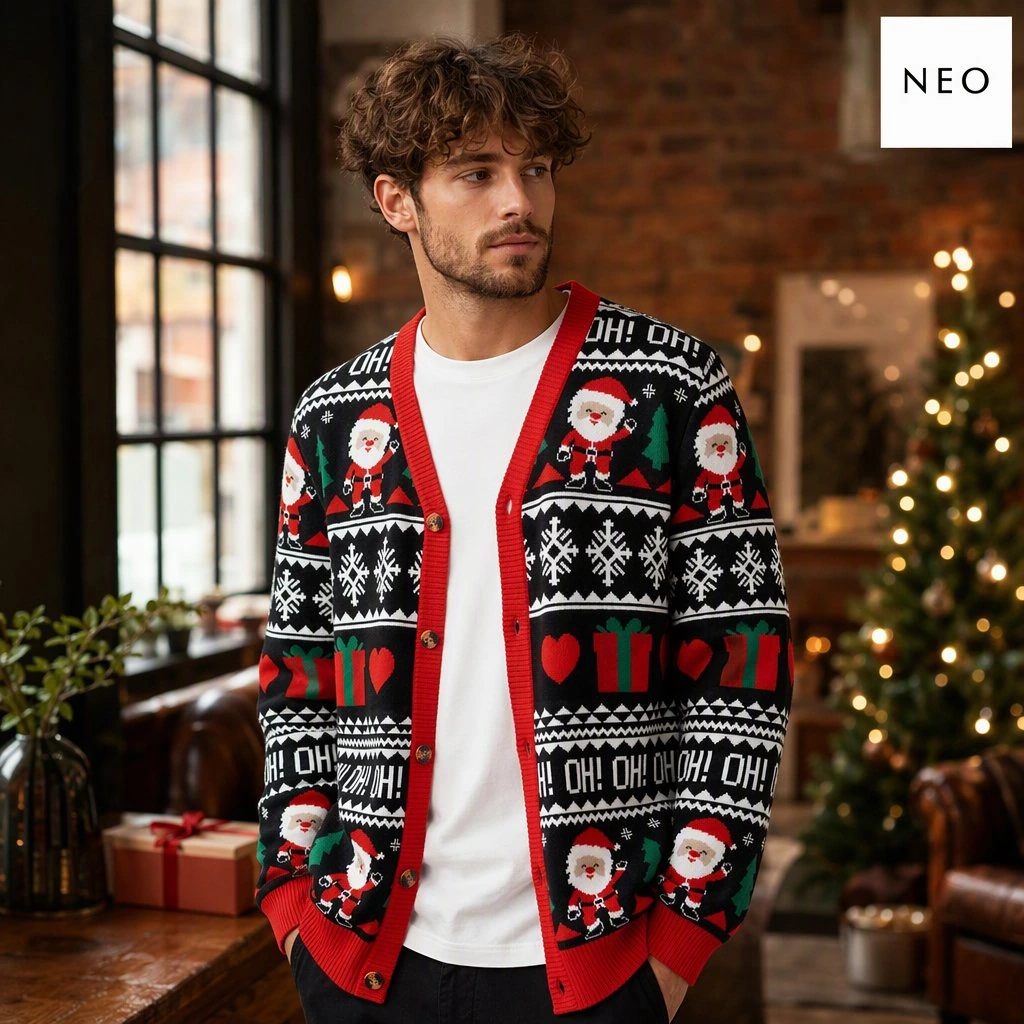 Custom Santa Christmas Cardigan view 5