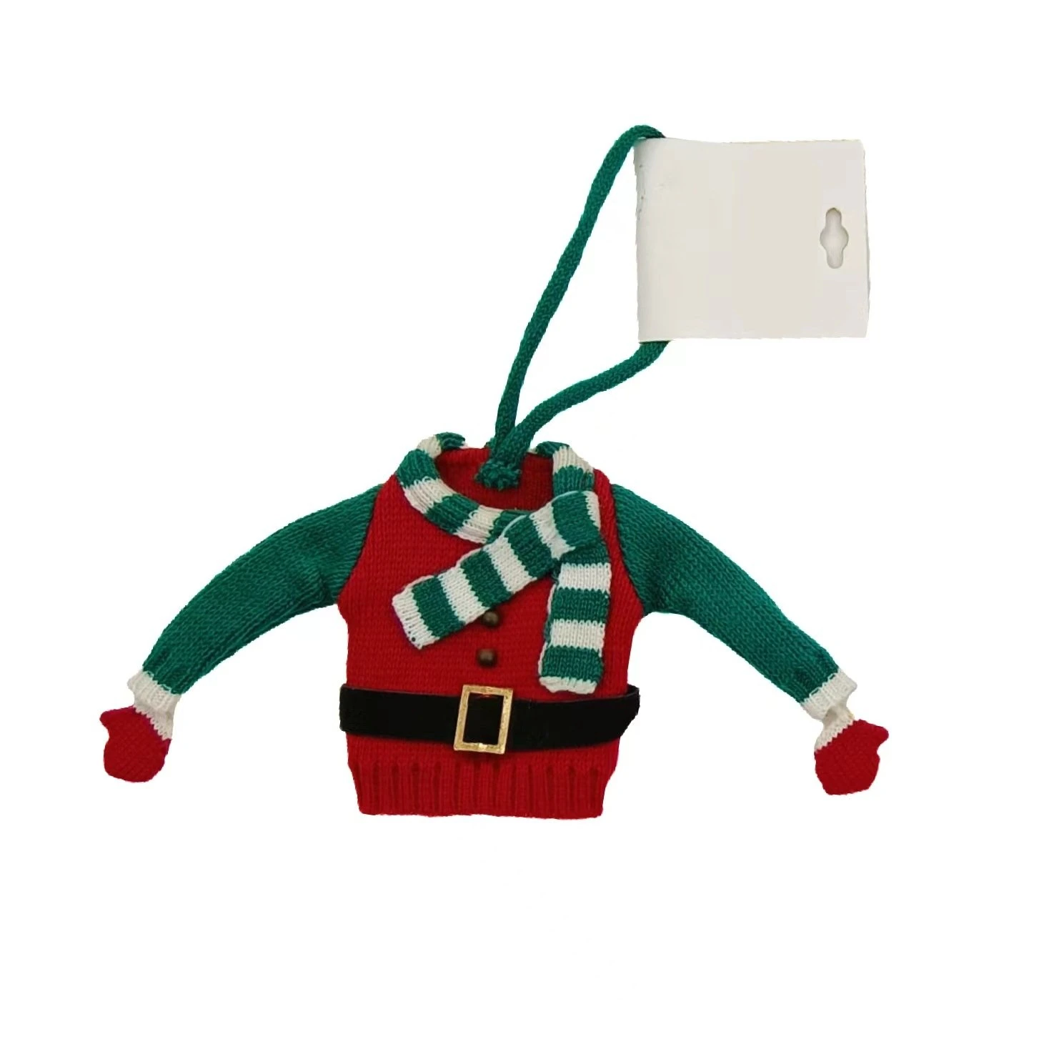 Custom Knitted Mini Sweater Ornament & Gift Tag view 2