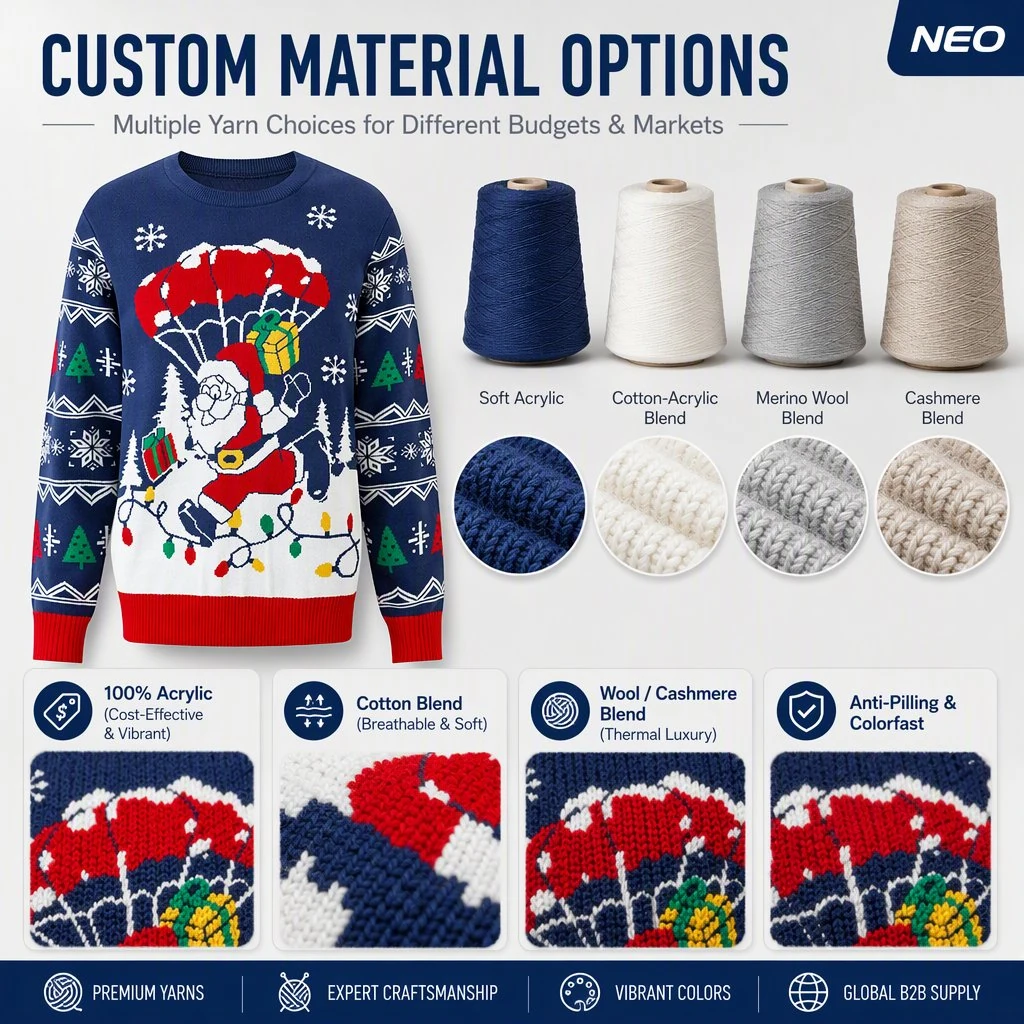 Custom Ugly Christmas Sweater — Double-Layer Thermal Knit view 4