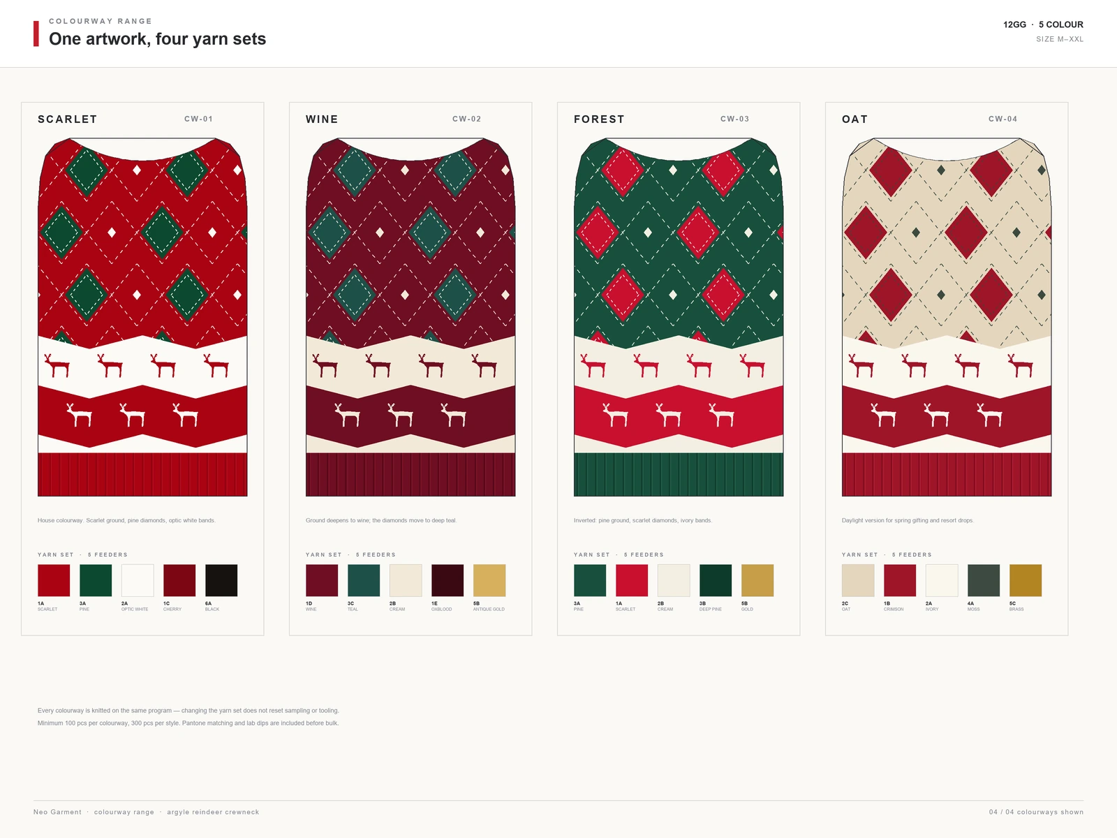 Custom Argyle Reindeer Christmas Jumper view 4