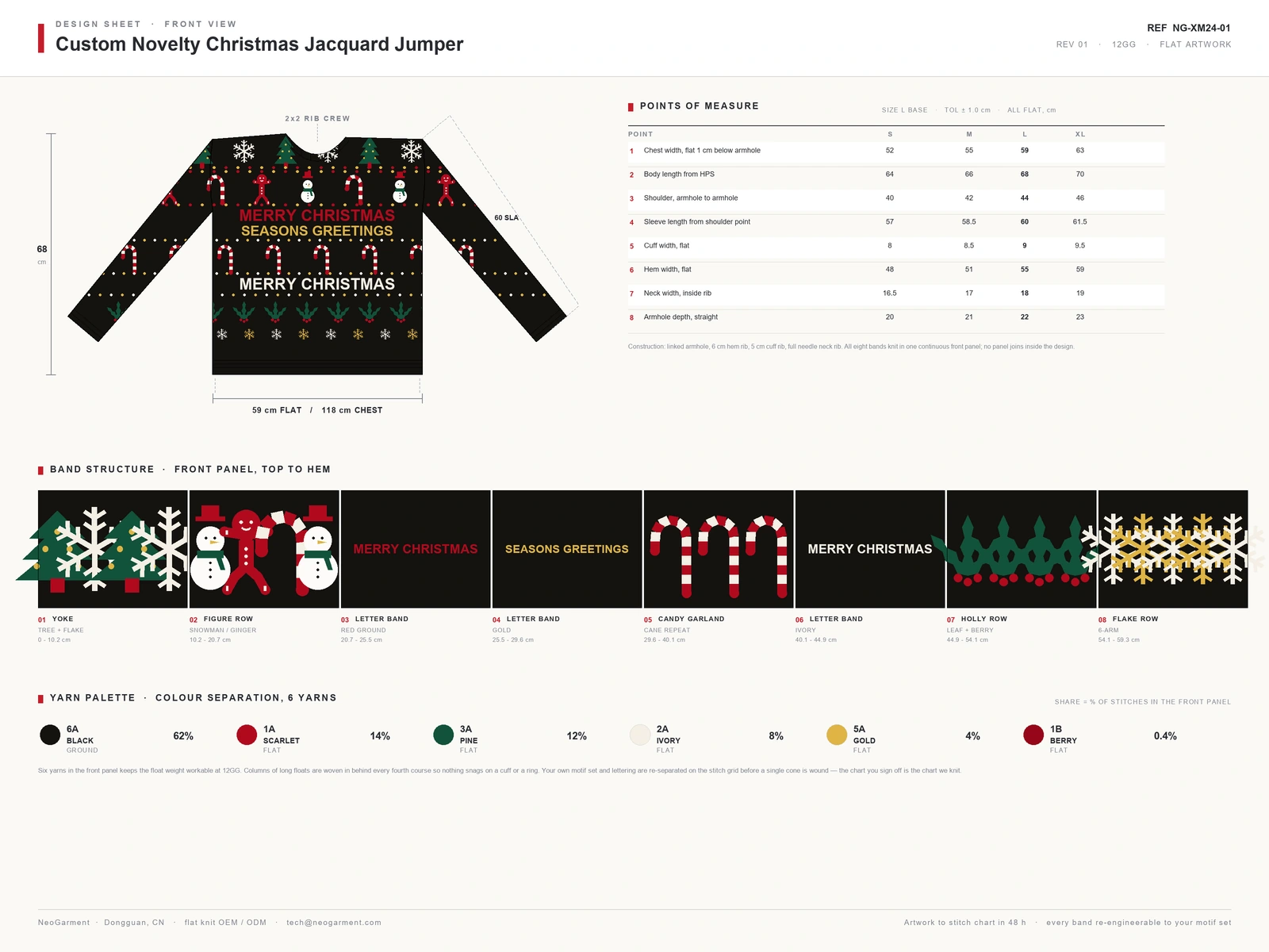 Custom Novelty Christmas Jacquard Jumper view 2